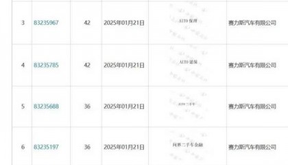 赛力斯申请注册“问界”系列商标，涵盖二手车、金融、售后等服务
